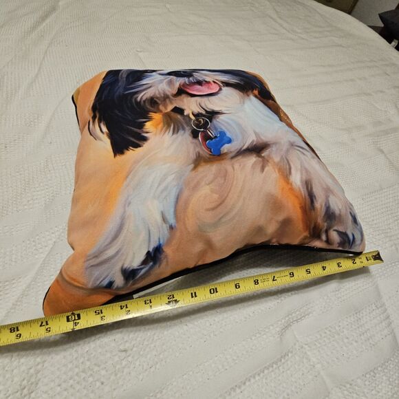 Robert McClintock Shih Tzu Baby Throw Pillow Dog Lover Gift 18" Vibrant Color - Picture 8 of 10